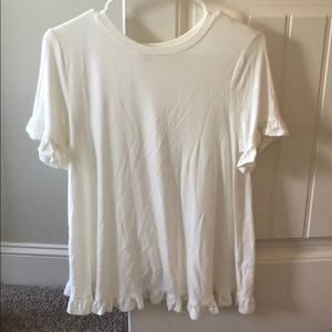 Altar’d State white ruffled short sleeve shirt
